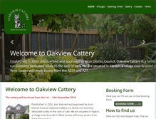 Tablet Screenshot of oakviewcattery.com